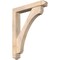 Ekena Millwork Legacy Arts and Crafts Smooth Bracket w/ Offset Brace, Douglas Fir, 5 1/2"W x 32"D x 40"H BKT0604X32X40LEC03SDF - alternate 1